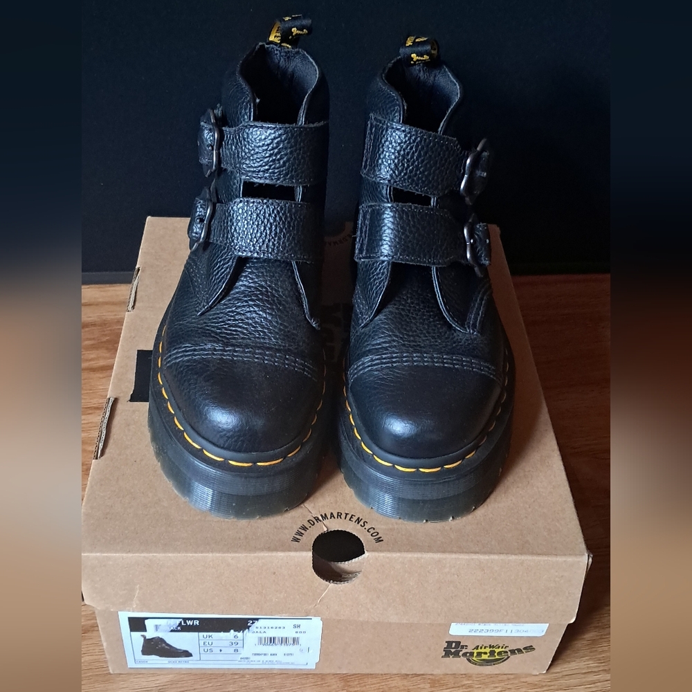 Dr. Martens Black Platform Shoes